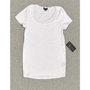 J‎ For Justice Maternity T-Shirt White Size Medium
